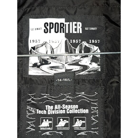 Sportier EST 1957 Boys L Puffer Jacket Graffiti Print All-Season Tech Division - Picture 10 of 10
